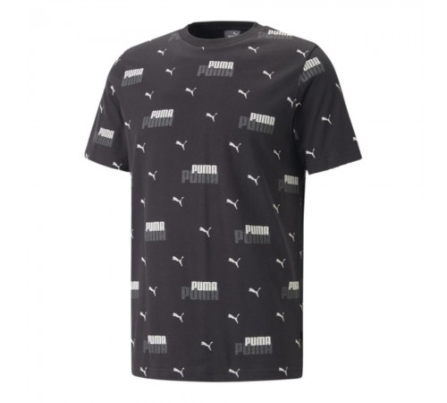 4k PUMA 673367-01 ESS+ LOGO POWER AOP Tee black